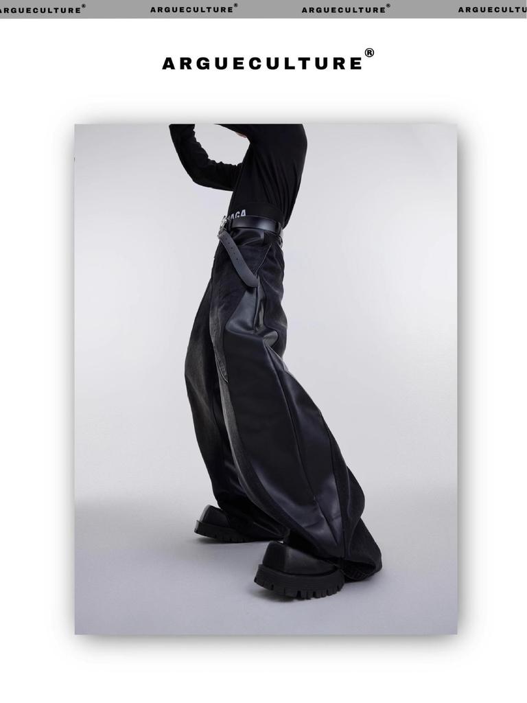 Men's Black Washed Straight Jeans - High Street Style for Autumn/Winter