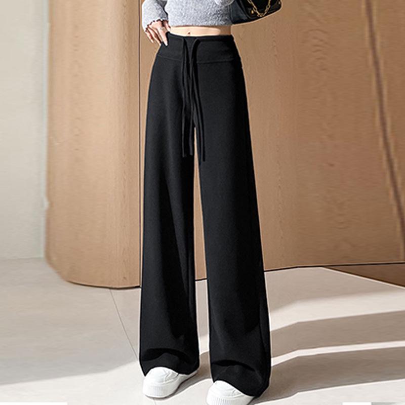 

2026 Wide-Leg Knitted Maternity Pants – Lightweight, Drapey, No Belly Support, Perfect for Spring & Summer M