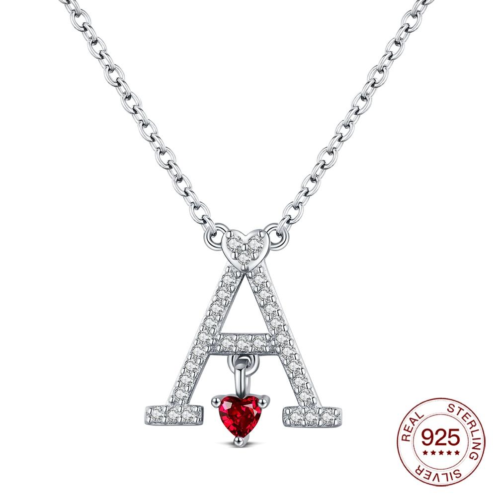 925 Silver Necklace Heart Silver Chain Moon 925 Original Necklace Clover Silver 925 Jewelry Women Gift