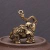 Small Brass Elegant Figurine Antique Animal Miniature Keychain Pendant Charm for Desktop Decoration and Bag Pendant Use