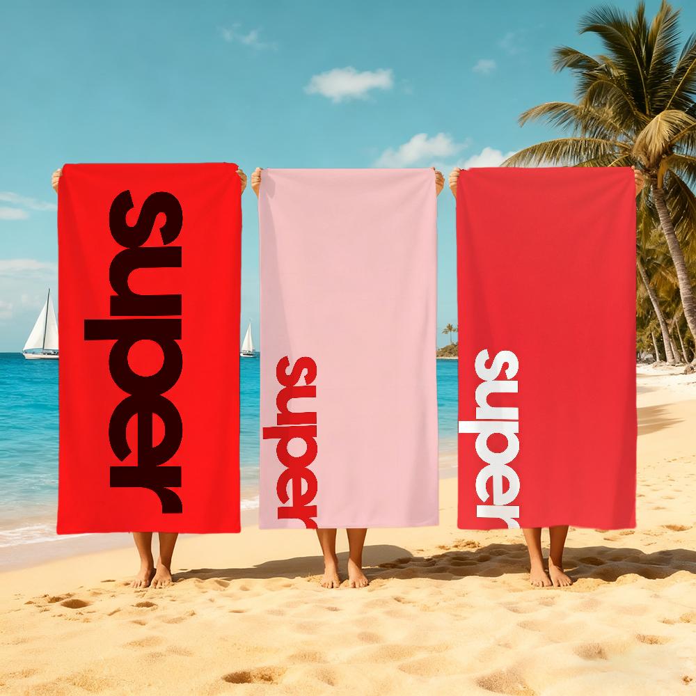 S-Superglide-es LOGO LUXURY Towel Large Quick-Drying Microfiber soft Beach Towel for Travel Fitness Sauna Bathing Camping