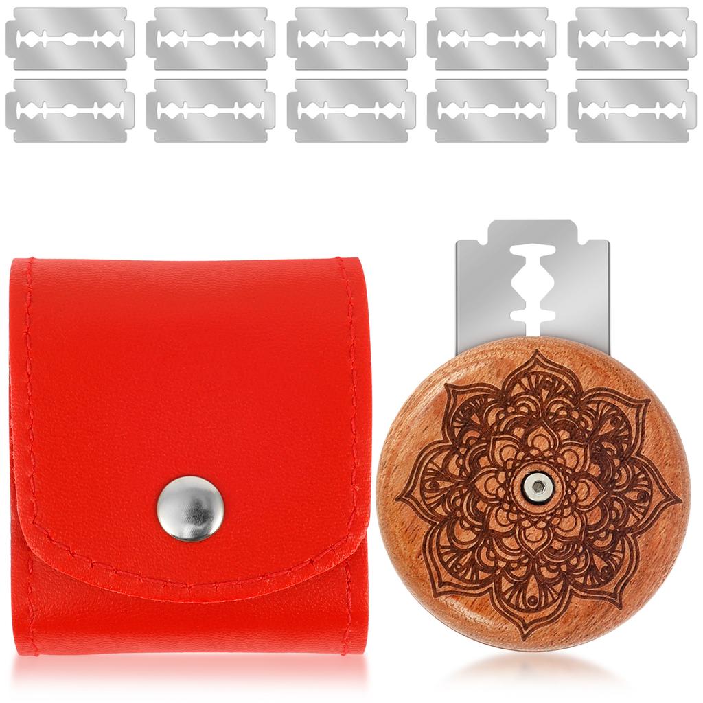 Teigschneider Kompakter Brotschneider Teigschneider 5cm Holz Sauerteig-Brotschneider mit 10 Edelstahlklingen