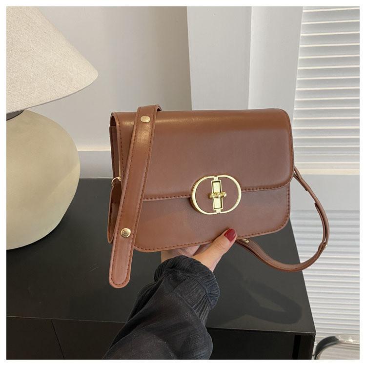 2023 Новая Ретро Минималистичная Мода Городская Простая Маленькая Квадратная Сумка с Мягкой Текстурой коричневый