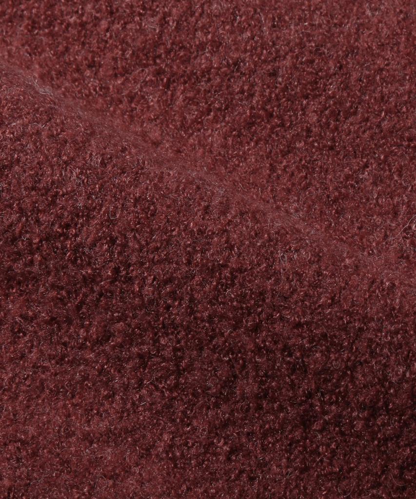 Trillion Wool Boucle Collar Cardigan Knit (Red Brown)