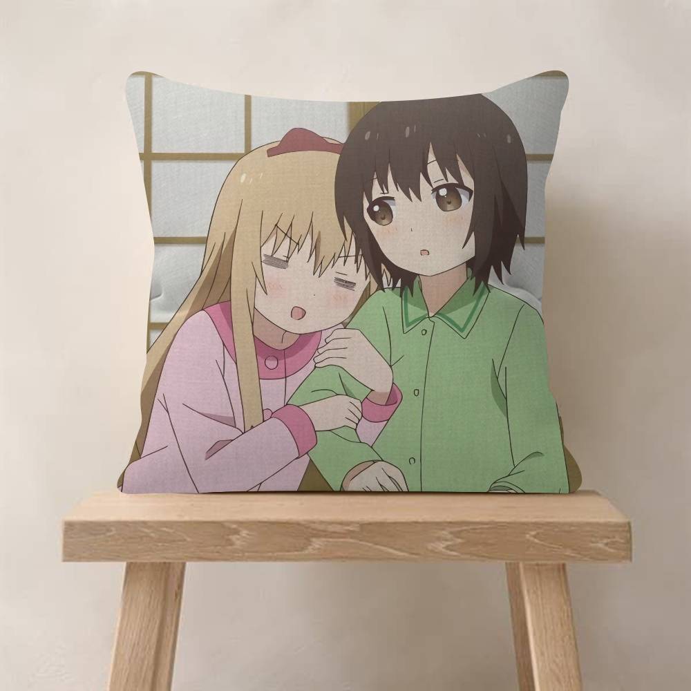 Cute Manga-YuruYuri Pillow Cover Sofa Cushion Cover Home Room Decoration Children Gift