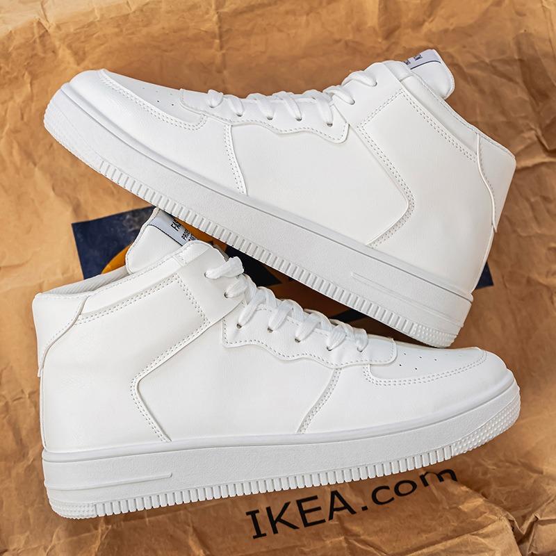 Little White Shoes Men's Autumn New Breathable High-top Shoes Male Students Trend Versatile Platform Sports Shoes Casual Board Shoes