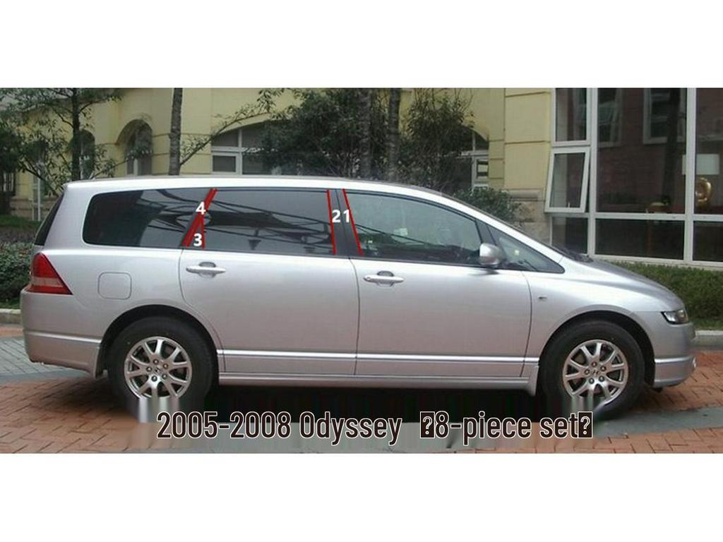 Honda Odyssey 00-08 Window Trim & BC Pillar Mirror (Black)