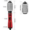 3 In 1 Rotating Hair Dryer Electric Comb Hair Straightener Brush Dryer Brush Hot Air Comb Negative Ion Hair Styler Comb