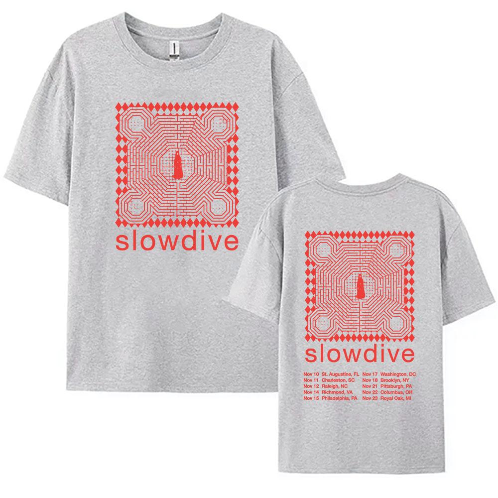 Slowdive Tour Graphic Tshirts Short Sleeve Summer O-neck Tee-shirt Graphic Printing Clothes Hip Hop Streetwear Unisex Tees