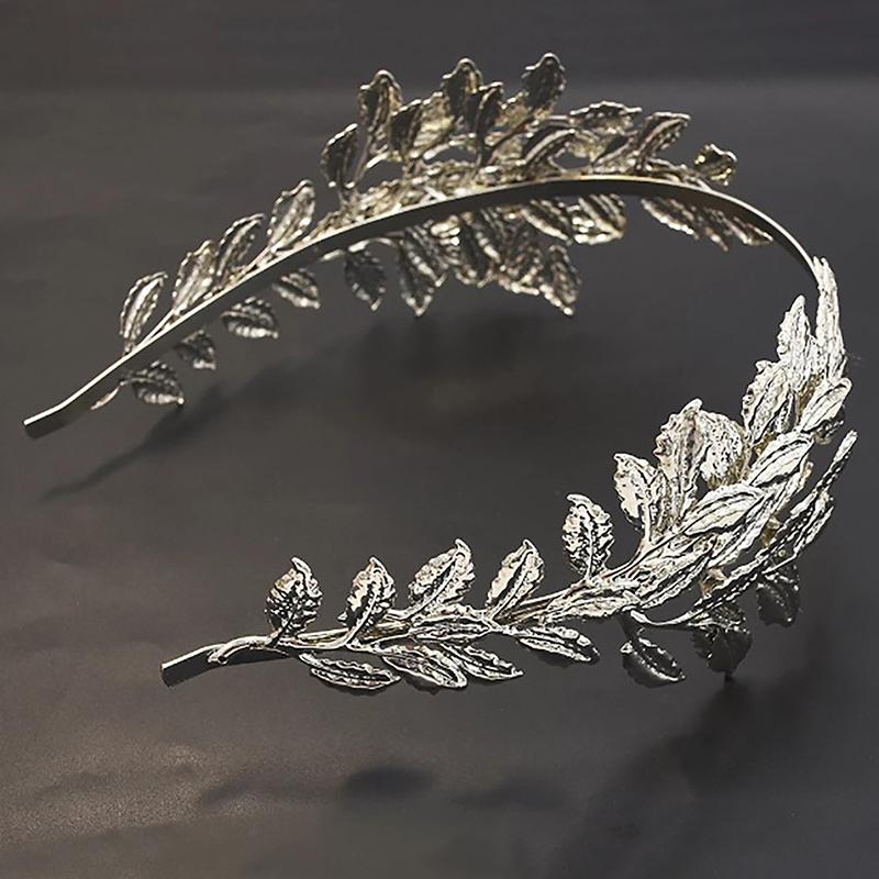 Retro Gold Leaf Vine Headband Wedding Roman Bride Head Jewel Crown Luxury Hair Hair Hoop Headpiece Tiara Accessories Goddess