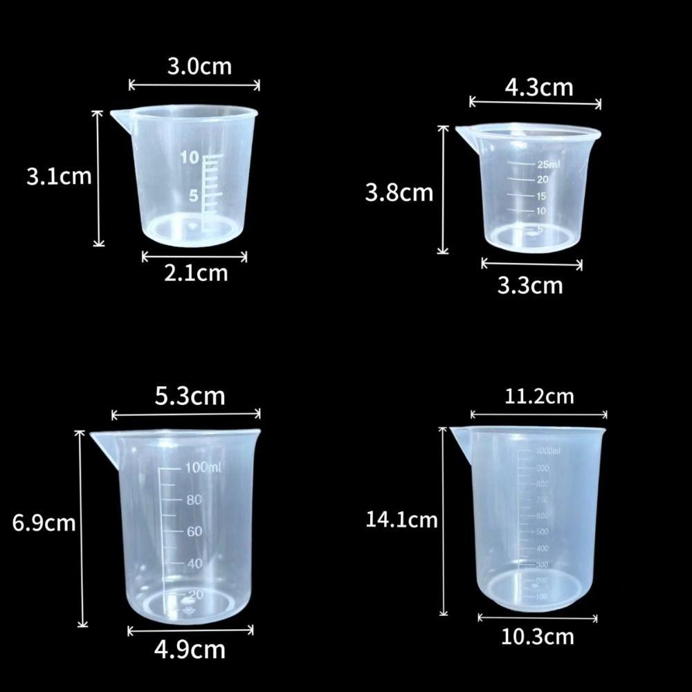 Graduated Scale Plastic Measuring Cups Transparent Measuring Cup for Cooking Measurement