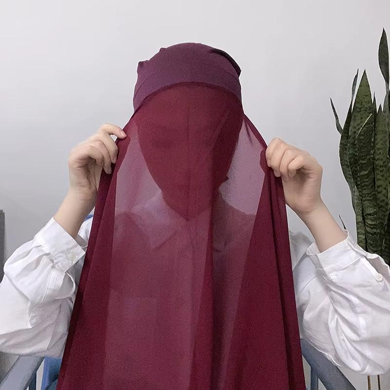 One Piece Hijab Ready To Wear Instant Bawal Instant Headscarf Instant for Muslim Women