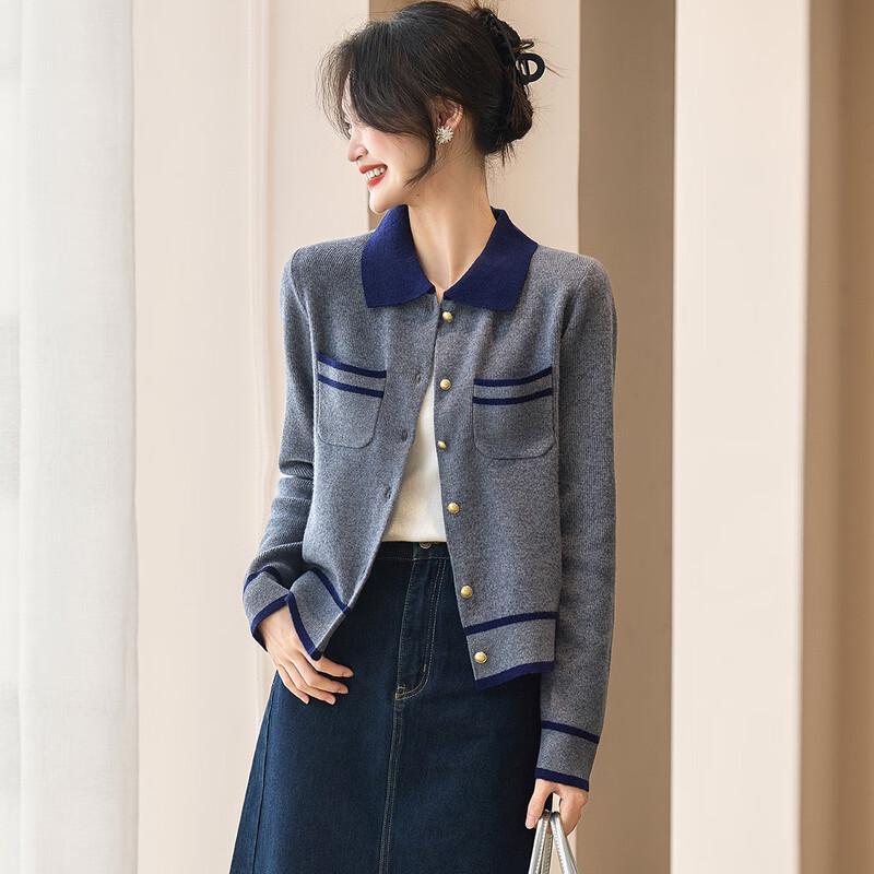 Женский вязаный кардиган из 100% мериносовой шерсти Srcr XL