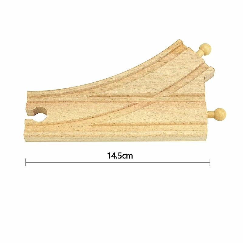 Educational Toy for Child New Kinds Wood Track Accessories Beech Wooden Train Track Railway Toys Fit Biro Wooden All Brand Track