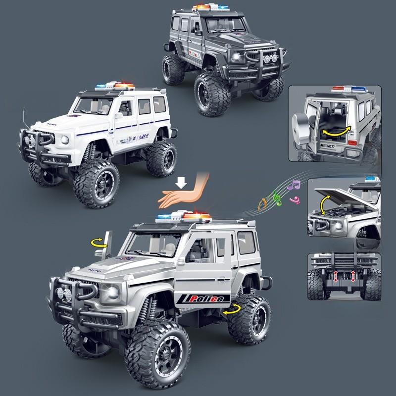 Childrens Inertia Light Sound Toy Car With Open Doors Emergency Police Suv For Educational Play