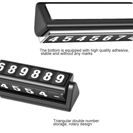Cartelă de parcare cu oprire temporară a mașinii triunghiulare Placă luminoasă de afișare a numărului de telefon
