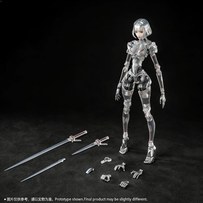 1/12 Sci-Fi Android Figure Ai Agent Femella C1 Action Figure Movable Joints Model Collectible Gk Toy Desktop Ornament Anime Gift