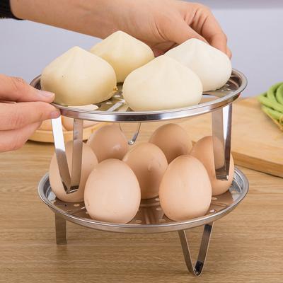 1Pieces Multifunctional Steamed Egg Rack Stainless Steel Steamed Bun Dumplings Steaming Rack Durable Steamer Outdoor Tableware