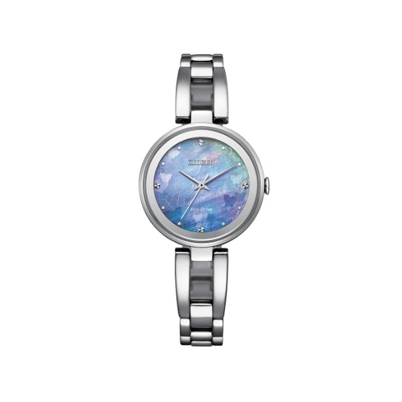 

CITIZEN Eco Drive Ecology Drive Collection 50m Water Resistant Light Powered Quartz Movement Stainless Steel Strap EM0801-85N Blue Dial