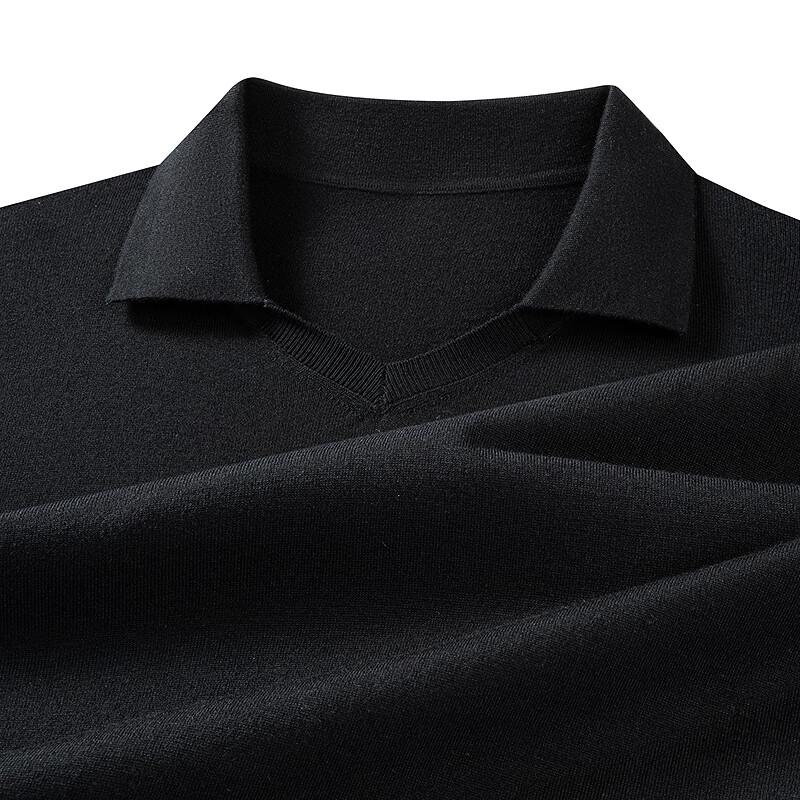 FAPAI Men's Cashmere Lambswool Blend Polo Neck Sweater