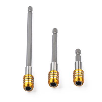 Hex Shank Magnetic Screwdriver Quick Release Extension Holder Bit Set 3Pcs