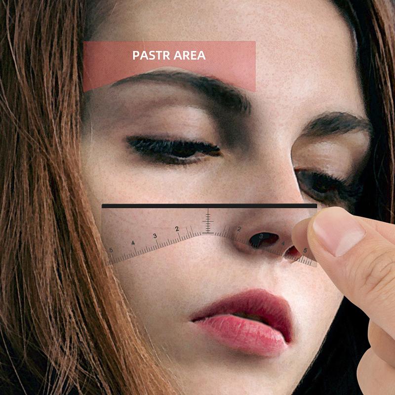 Disposable 20/25Pcs Eyebrow Ruler Sticker Self-Adhesive Eyebrow Tattoo Position Guide Permanent Makeup Mapping Stencils Tool