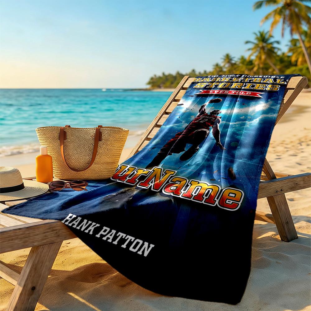 Curry Personalized Name Beach Towel Quickdry Soft Microfiber Perfect For Traveling Yoga Camping And Swimming