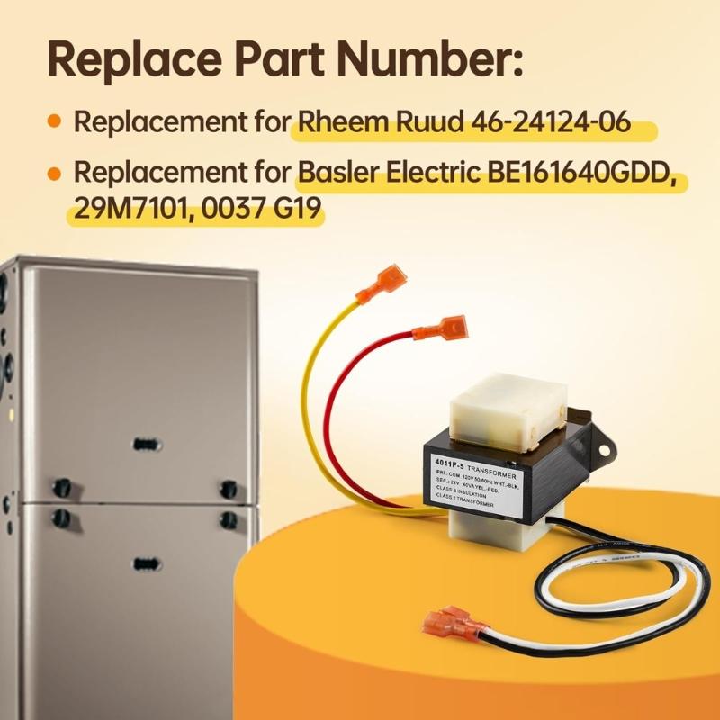 24V 40VA HVAC Control Converter Replacement Plastic Step Down Converter for Heating Systems Automation Devices