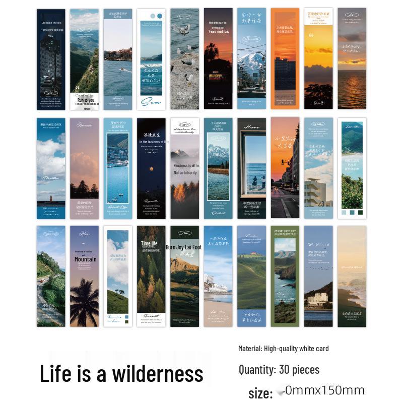 Zaomo Creative Diary: Life is a Wilderness Writable Paper Card Set (30 Sheets)