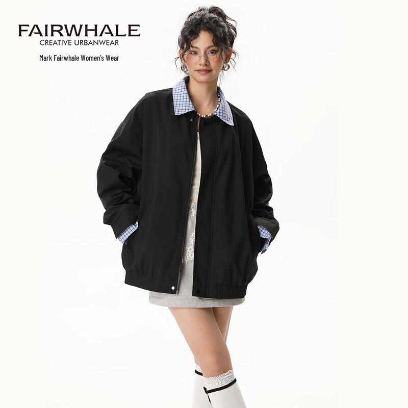 Mark Fairwhale Women s Colorblock Plaid Workwear Jacket XL