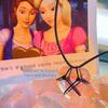 Colorful Cartoon Barbie Heart Crystal Necklace - Princess Diamond Castle Best Friend Jewelry Gift