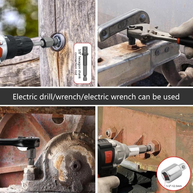 Heavy Duty Universal Screw Extractor Removal Set Suitable for Rusty Damaged Bolts Nut with Storage Box Home Workshop Use