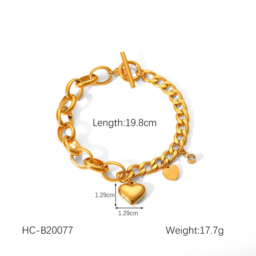 18K Vergoldeter Schmuck Edelstahl Armband Damen INS Wind Perlenkette Handgefertigter Kettenschmuck