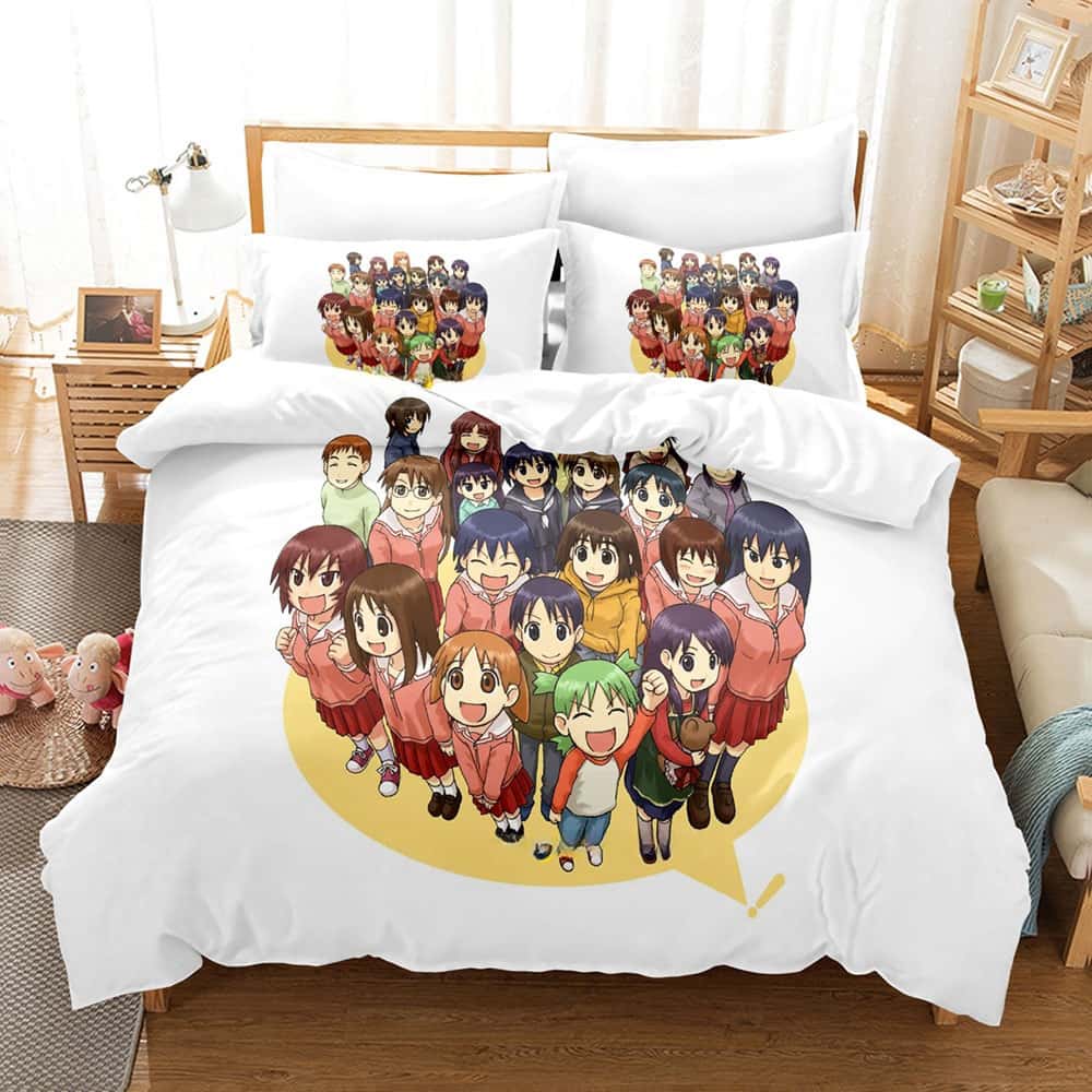 Anime Kawaii Azumanga Daioh Bedding Set Single Twin Full Queen King Size Duvet Cover for Adult Kid Bedroom
