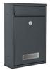 Gustav Anthracite Letterbox