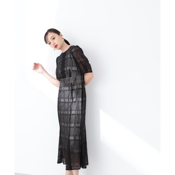 Jill by Jill Stuart Women's Lace Mermaid Casual Dress, Black