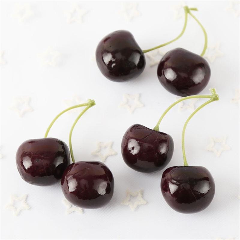 10 Pair Simulations Cherries Artificial Cherry Decorations False Cherries Props