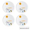YiShuXiang Thickened Melamine Beach Theme Placemat & Coaster Set (4-Pack)