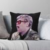 Elton John Kunstporträt Quadratischer Kissenbezug Polyester Leinen Samt Kreativ Reißverschluss Dekorativer Kissenbezug Heim Kissenbezug