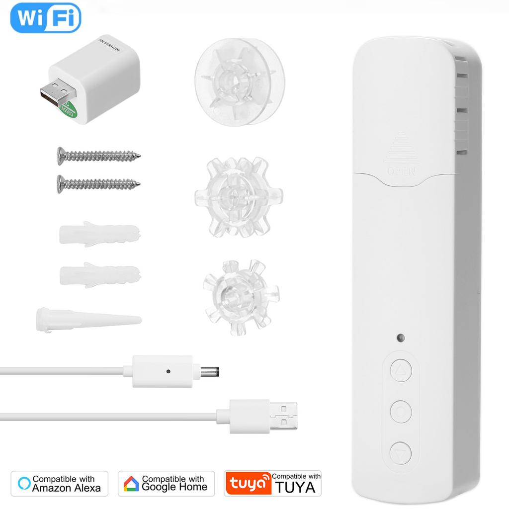 Tuya Zigbee Smart Electric Curtain Motor Chain Roller Blinds Pull Bead Curtain Switch System For Alexa Google Home Voice Control