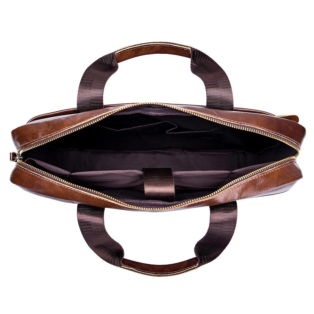 Men Leather Messenger Bag Satchel Bag Crossbody Shoulder Bag for Office School College Business