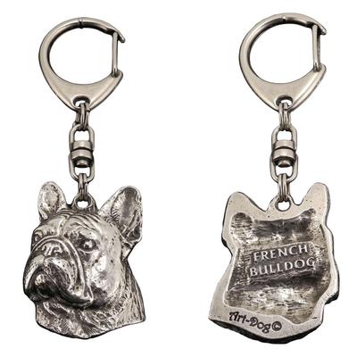 French Bulldog, Frenchie II - Silver-plated Key Ring with a Dog In a Gift Box, Handbag Decoration, Backpack Pendant by Brand