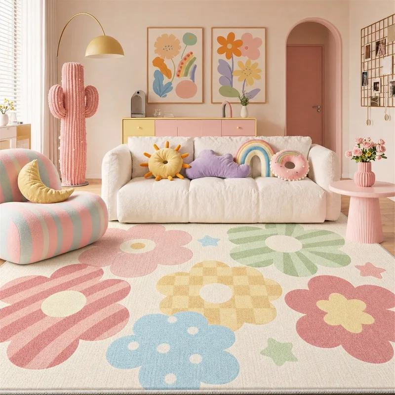 Cream Style Bedroom Decor Plush Carpet Large Area Carpets for Living Room Home Fluffy Soft Floor Mat Thicken Lounge Washable Rug