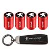 Car Tire Wheel Valve Caps Cover Suede Car Key Chain Ring Keychain For Peugeot 206 307 308 3008 207 208 407 408 508 2008 5008 301 UGE2