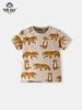 2026 Spring/Summer Kids' Tiger Print Short-Sleeve T-Shirt – Casual Fashion Round Neck Top