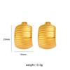 18k Gold Plated Geometric Spiral Stud Earrings with 3D Texture