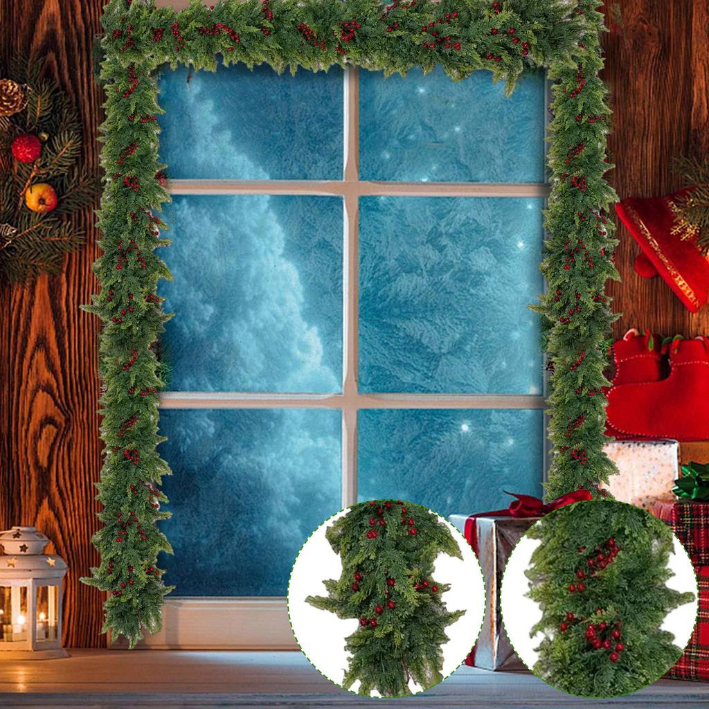 1,8 m Simulierter Rattan, Weichkleber, Rattan Norfolk Grüne Pflanze, Weihnachts-Hausdekoration