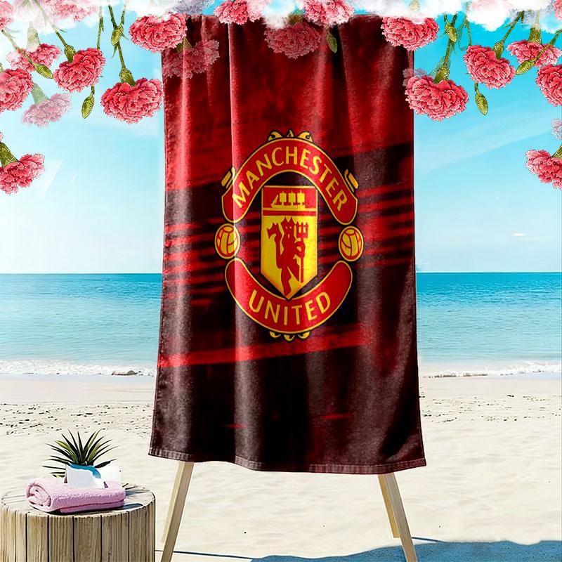 Telo Mare Raw MUFC Passion Print, Telo Grande Morbido Asciugatura Rapida per Spiaggia Campeggio Nuoto