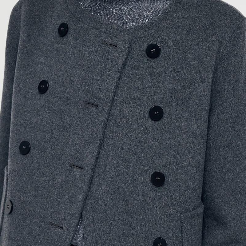 GOELIA Women's Winter 100% Wool Double-faced Short Coat