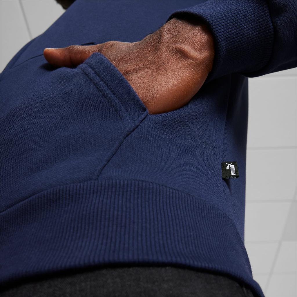 Puma Essentials Letter Logo Printed Comfortable Soft Hooded Cardigan Sweatshirt Men sweatshirt Navy-Blue 846816-06